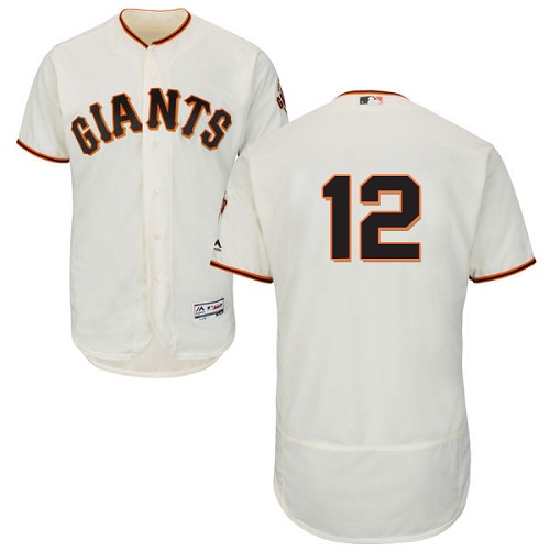 Giants #12 Joe Panik Cream Flexbase Authentic Collection Stitched MLB Jersey